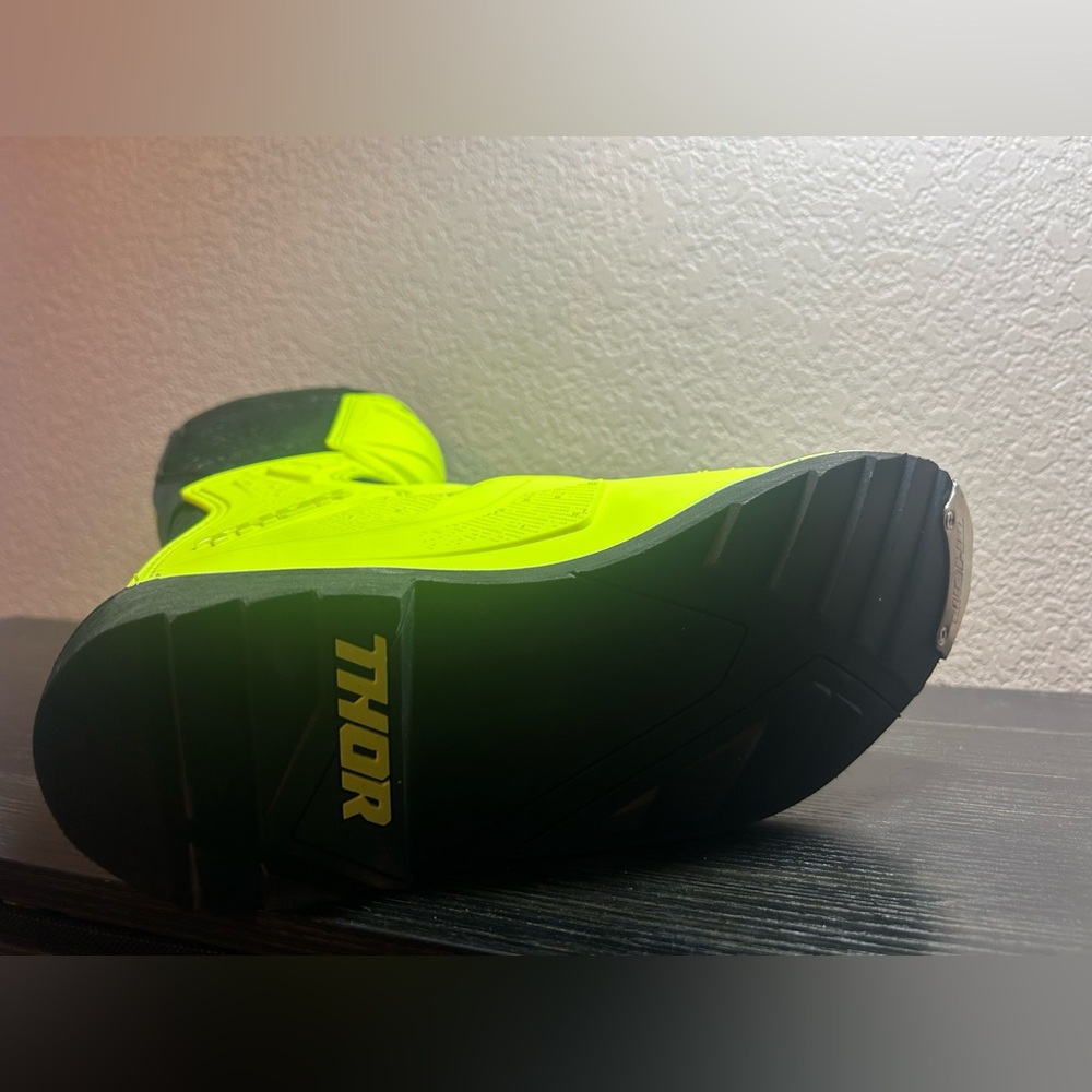 THOR Blitz XP Youth Motocross Boots Size 6 Yellow Blue - Picture 9 of 10